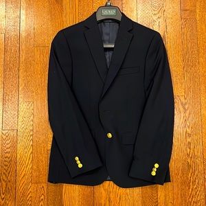 Ralph Lauren Boys Classic Fit Blazer w Gold Buttons